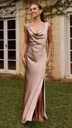 SASHA (BNE) Mon Cheri|Dresses^Iris Asymmetrical Maxi Dress - Dusty Pink