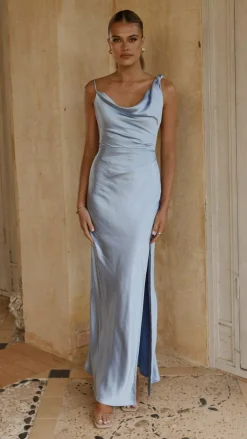 SASHA (BNE) Mon Cheri|Dresses^Iris Asymmetrical Maxi Dress - Blue