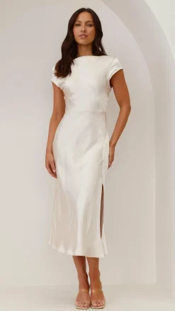 SASHA (BNE) Sale Evening|Sale Dresses^Ivana Midi Dress - Champagne
