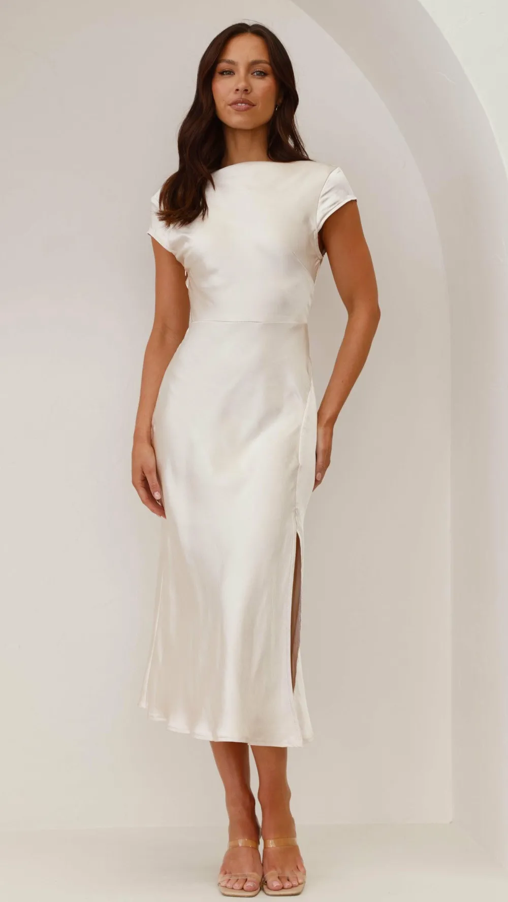SASHA (BNE) Sale Evening|Sale Dresses^Ivana Midi Dress - Champagne