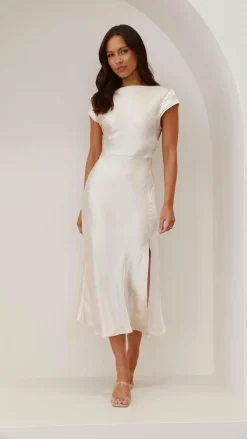 SASHA (BNE) Sale Evening|Sale Dresses^Ivana Midi Dress - Champagne