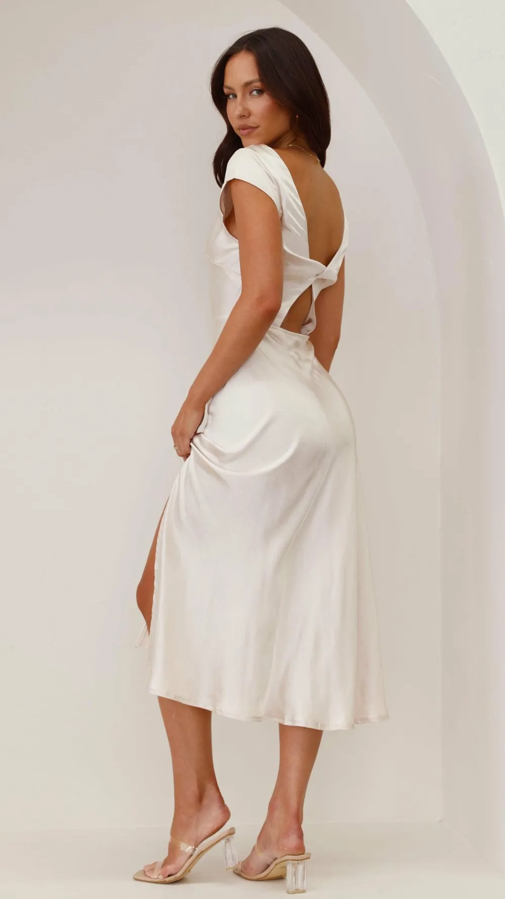 SASHA (BNE) Sale Evening|Sale Dresses^Ivana Midi Dress - Champagne