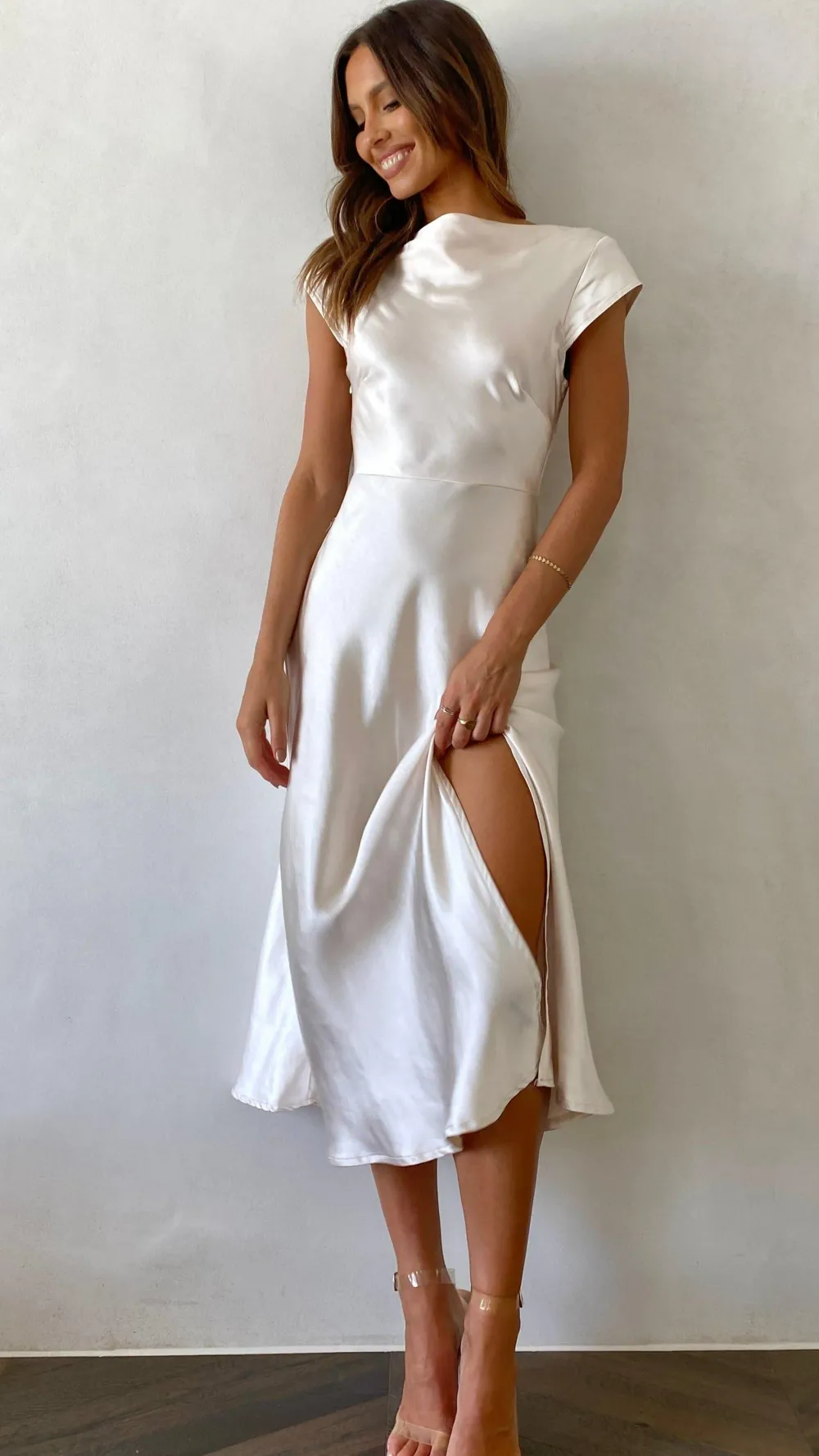 SASHA (BNE) Sale Evening|Sale Dresses^Ivana Midi Dress - Champagne
