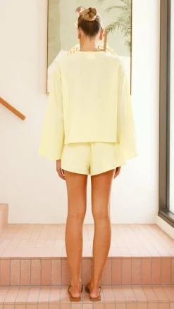 By Frankie Bottoms|Tops^Iveena Top and Shorts Set - Yellow
