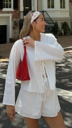 By Frankie Sets|Bottoms^Iveena Top and Shorts Set - White