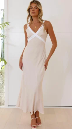LILYWHYT Dresses|Midi^Iylah Midi Dress - Beige / White