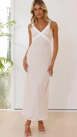 LILYWHYT Dresses|Midi^Iylah Midi Dress - Beige / White