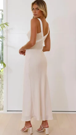 LILYWHYT Dresses|Midi^Iylah Midi Dress - Beige / White