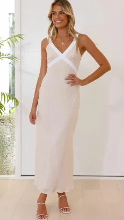 LILYWHYT Dresses|Midi^Iylah Midi Dress - Beige / White