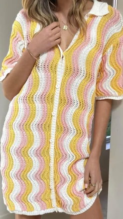 LILYWHYT Knit Dresses|Knitwear^Izzi Knit Mini Dress - Sunset