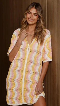 LILYWHYT Knit Dresses|Knitwear^Izzi Knit Mini Dress - Sunset