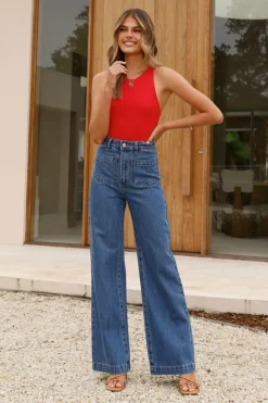 Burans Tops^Jakira Bodysuit - Red