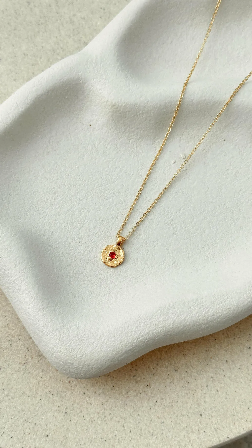 Angel Whisper Necklaces|Je T'Aime^January Birthstone Necklace - Garnet
