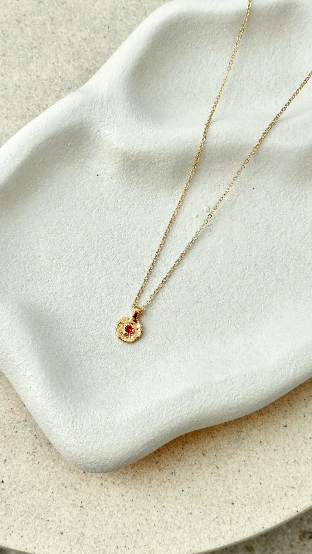 Angel Whisper Necklaces|Je T'Aime^January Birthstone Necklace - Garnet