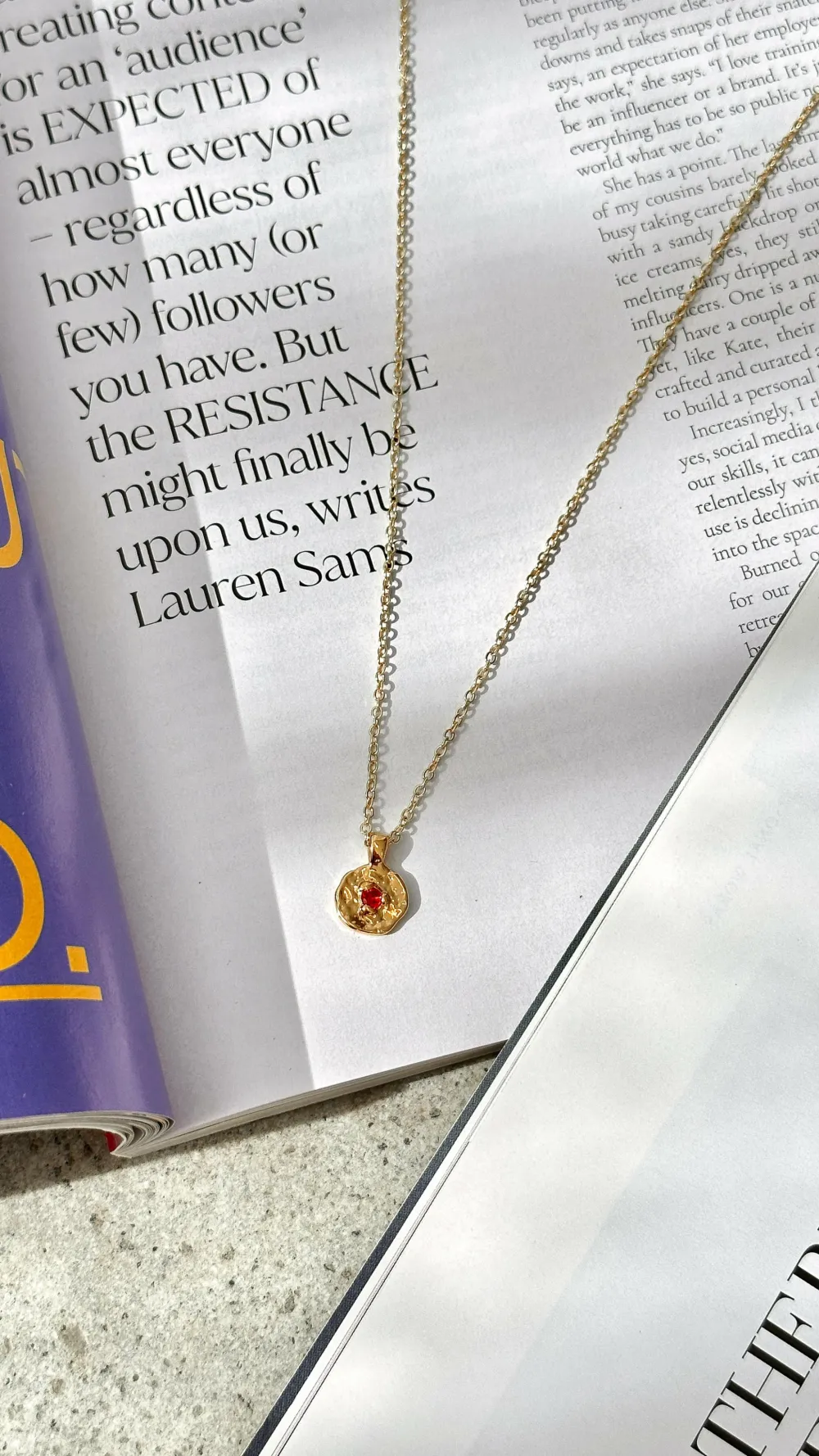 Angel Whisper Necklaces|Je T'Aime^January Birthstone Necklace - Garnet