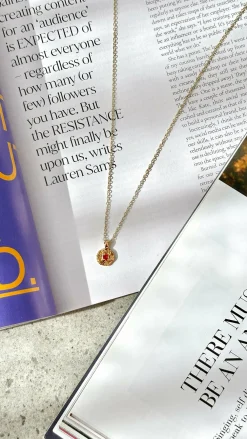 Angel Whisper Necklaces|Je T'Aime^January Birthstone Necklace - Garnet