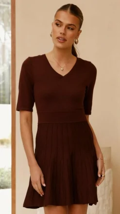 Amore Agencies Sale Dresses^Jasmyn Mini Dress - Chocolate