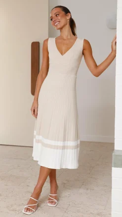 My Girl Knit Dresses|Knitwear^Jayde Knit Dress - Beige/White