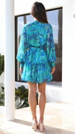 Main St Dresses|Mini^Jazmyn Mini Dress - Blue Multi