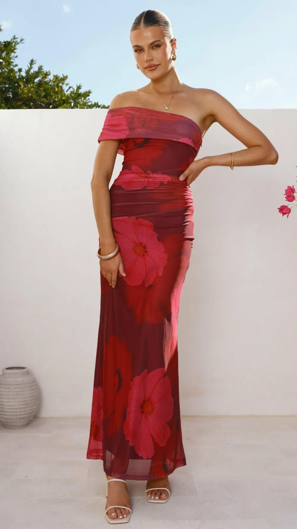 SASHA (BNE) Dresses|Maxi^Jelani Maxi Dress - Red Floral