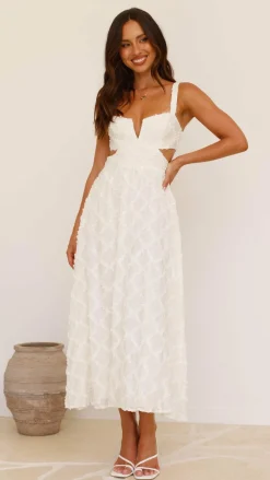Main St Dresses|Midi^Jenny Side Cut Midi Dress - Cream