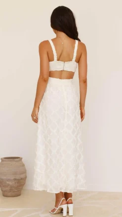 Main St Dresses|Midi^Jenny Side Cut Midi Dress - Cream