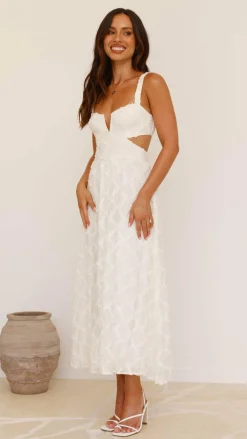 Main St Dresses|Midi^Jenny Side Cut Midi Dress - Cream