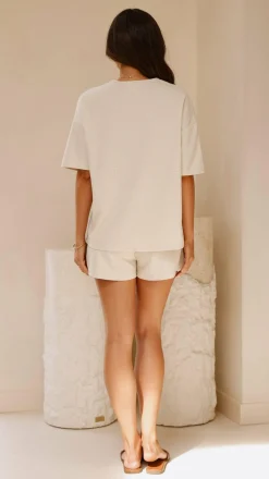 By Frankie Sets|Tops^Jeremy Waffle Set - Beige