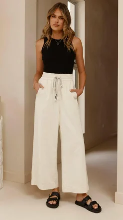 Fashion Allied The Denim Edit|Bottoms^Josephine Pants - Off White Denim