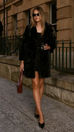 LILYWHYT Coats|Coats^Josie Coat - Black