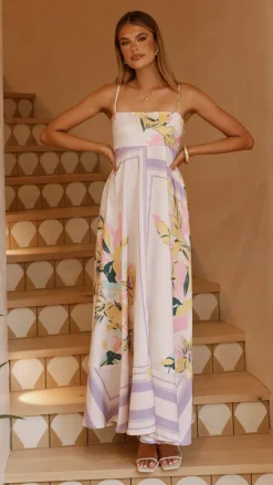 YH AND CO Dresses|Maxi^Kaethe Maxi Dress - Beige/Lilac