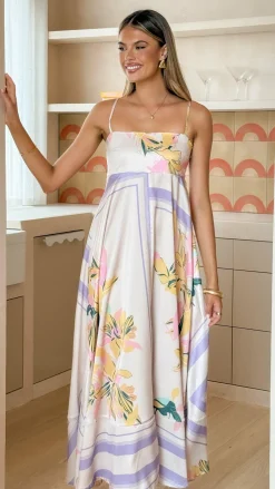 YH AND CO Dresses|Maxi^Kaethe Maxi Dress - Beige/Lilac