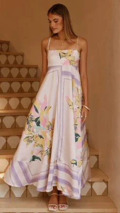 YH AND CO Dresses|Maxi^Kaethe Maxi Dress - Beige/Lilac
