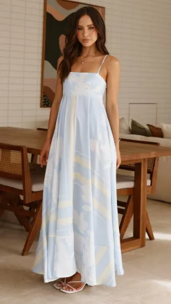 YH AND CO Dresses|Maxi^Kaethe Maxi Dress - Blue/Yellow
