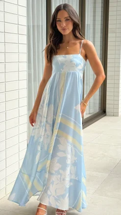 YH AND CO Dresses|Maxi^Kaethe Maxi Dress - Blue/Yellow
