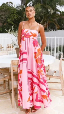 YH AND CO Dresses|Maxi^Kaethe Maxi Dress - Pink/Orange