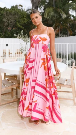 YH AND CO Dresses|Maxi^Kaethe Maxi Dress - Pink/Orange