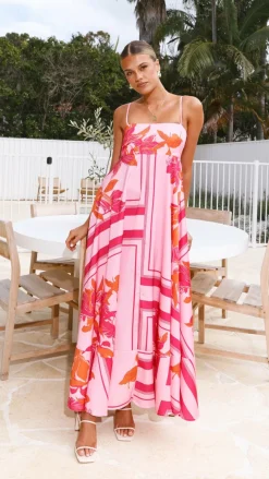 YH AND CO Dresses|Maxi^Kaethe Maxi Dress - Pink/Orange