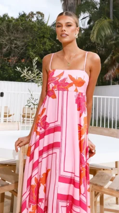 YH AND CO Dresses|Maxi^Kaethe Maxi Dress - Pink/Orange