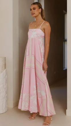 YH AND CO Dresses|Maxi^Kaethe Maxi Dress - Pink/White