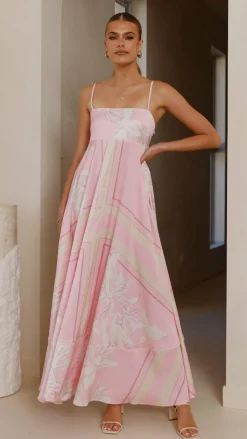 YH AND CO Dresses|Maxi^Kaethe Maxi Dress - Pink/White