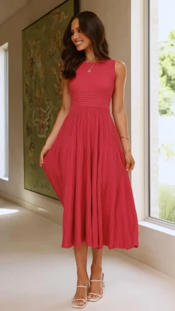 My Girl Knit Dresses|Knitwear^Kaida Midi Dress - Berry