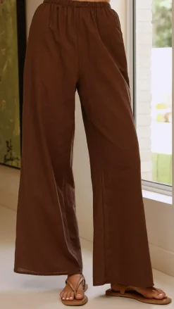 By Frankie Sets|Bottoms^Kailani Strapless Top and Pants Set - Chocolate