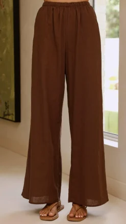By Frankie Sets|Bottoms^Kailani Strapless Top and Pants Set - Chocolate