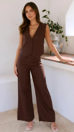Fashion Allied Sets|Bottoms^Karah Pants - Chocolate