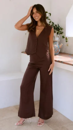 Fashion Allied Sets|Bottoms^Karah Pants - Chocolate