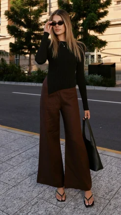 Fashion Allied Sets|Bottoms^Karah Pants - Chocolate