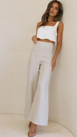 Fashion Allied Bottoms^Karah Pants - Oatmeal