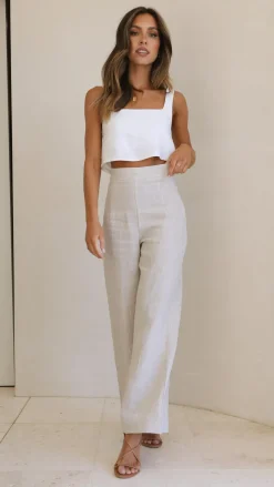 Fashion Allied Bottoms^Karah Pants - Oatmeal
