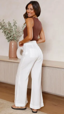 Fashion Allied Sets|Bottoms^Karah Pants - White
